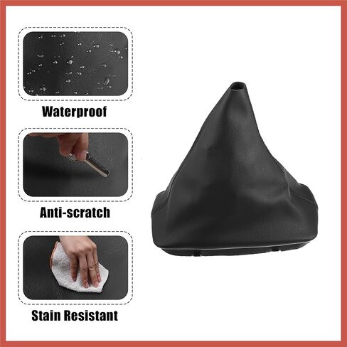 ACROPIX Car Shift Boot Cover Gear Shift Knob Handbrake Gaiter Boot PU Leather for Mercedes-Benz C-Class W204 2008-2013 Car Parts in Kuwait