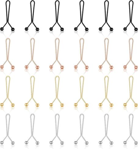24PCS Pant Waist Tightener Buttons Pins, No Need to Sew Detachable Button Pins Adjustable Reusable Waist Cincher Clip Replacement for Women Jeans Shirt Accessories in Saudi Arabia