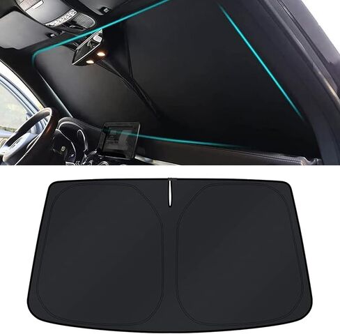 Car Windshield Sunshade for Mercedes Benz M-Class ML 300/ML 350/ML 400/ML 450/ML 500 1997-2015 Car Front Windshield Sun Shade Sunshade Cover UV Block Windscreen Sunshad in Kuwait