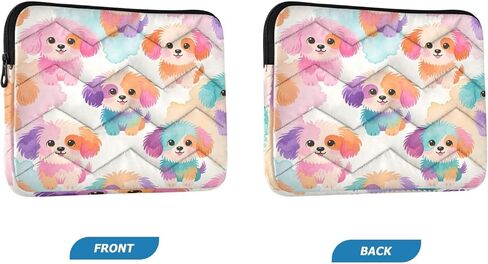 Watercolor Puppy Laptop Sleeve for 15-16 Inch Laptops, Shockproof Water-Resistant Laptop Case with Zipper, Slim Lightweight Protective Cover in Saudi Arabia