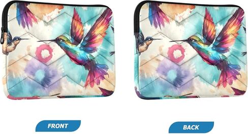 Quilted Laptop Sleeve,Bumps and Scratches,Colorful Humming Birds Laptop Protective Case for 13-14 inch MacBook Air/MacBook Pro, Notebook, Chromebook Computer in Saudi Arabia