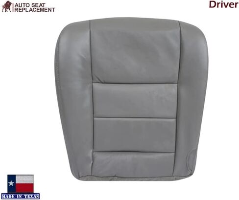2003 2004 2005 2006 2007 Ford F250 F350 Lariat XL XLT Seat Cover Replacement, Seat Covers for Ford F250 F350 in Flint Gray (Driver Bottom, Genuine Leather) in Saudi Arabia