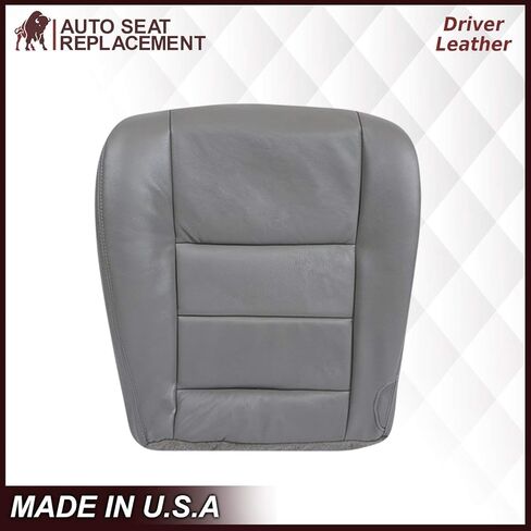 2003 2004 2005 2006 2007 Ford F250 F350 Lariat XL XLT Seat Cover Replacement, Seat Covers for Ford F250 F350 in Flint Gray (Driver Bottom, Genuine Leather) in Saudi Arabia
