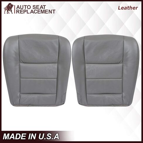 2003 2004 2005 2006 2007 Ford F250 F350 Lariat XL XLT Seat Cover Replacement, Seat Covers for Ford F250 F350 in Flint Gray (Driver Bottom, Genuine Leather) in Saudi Arabia