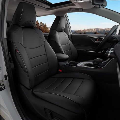 Ranaya Custom 1:1 Fit Seat Covers for Toyota Corolla Cross (Gas Only) 2022–2026 L, LE, XLE, Full Set Front & Rear, Premium Waterproof Leatherette, Airbag Compatible, Pet & Kid Friendly,Black in Saudi Arabia