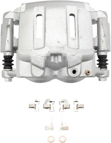 TRQ Front Performance Brake Pad, Caliper, & Rotor Kit Semi-Metallic Premium G-Coated Compatible with 2005-2012 Ford F-250 Super Duty F-350 Super Duty in Kuwait