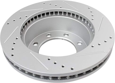 TRQ Front Performance Brake Pad, Caliper, & Rotor Kit Semi-Metallic Premium G-Coated Compatible with 2005-2012 Ford F-250 Super Duty F-350 Super Duty in Kuwait