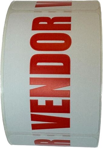 Vendor Labels – 2x3 Inch Red Self-Adhesive Label | 500 Visitor Identification Stickers for Office, School, Events in Saudi Arabia