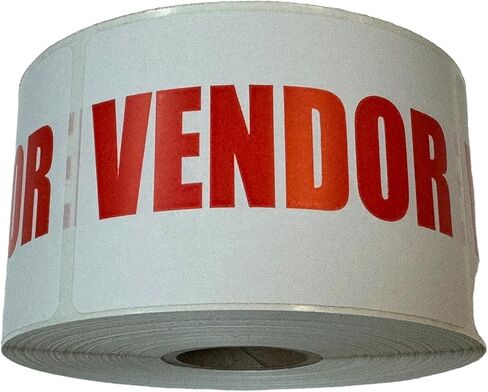 Vendor Labels – 2x3 Inch Red Self-Adhesive Label | 500 Visitor Identification Stickers for Office, School, Events in Saudi Arabia