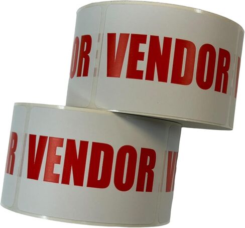 Vendor Labels – 2x3 Inch Red Self-Adhesive Label | 500 Visitor Identification Stickers for Office, School, Events in Saudi Arabia