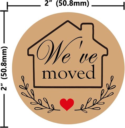 We've Moved Stickers,2 inch New Home Moving Address Envelope Seals Labels (300 Pcs in Saudi Arabia