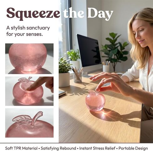 Squeeze Toys, Squishy Fidget Toys, Non-Sticky Slow Rising Squeeze Balls, Fruit-Shaped Desk Squishies for Relaxation and Focus – Office Desk Decor, Stress Relief for Adults, Green in Kuwait