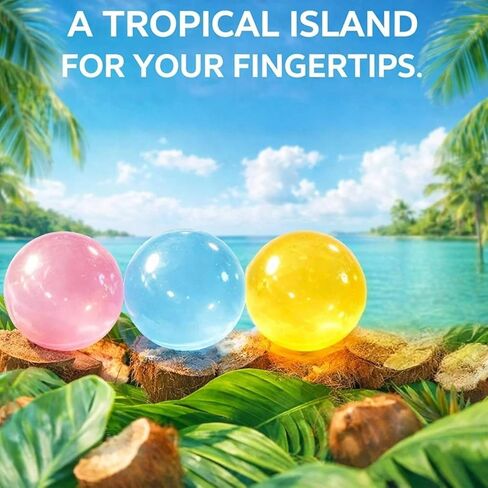 Coconut Oil Stress Ball,Squishy Stress Ball,Coconut Oil Squishy,Coconut Oil Stress Ball,Handmade Malleable Clear Jelly Bubblegum Texture Coconut Oil Squish (3 PCS ) in Kuwait