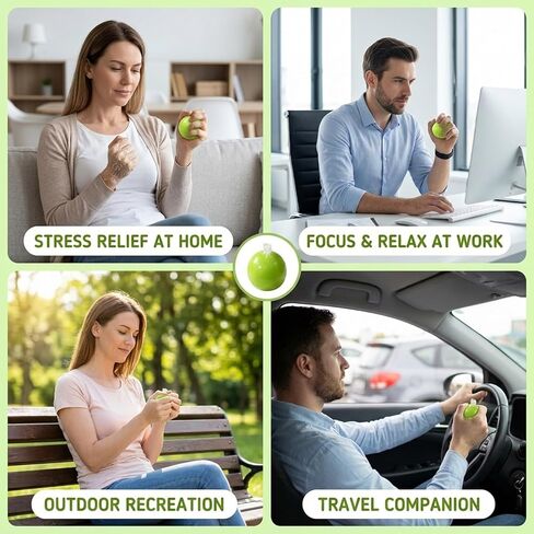 2 PCS Wax Cracking Squishies, Snowball Squishies Set, Crispy Stress Ball for Anxiety Relief and Focus Improvement, Sensory Fidget Tool for Office and Travel Use (Green) in Saudi Arabia
