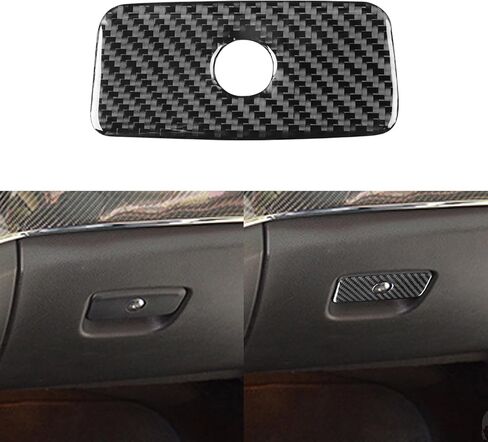 Real Soft Black Carbon Fiber Car Center Console Gear Shift Panel Ashtray Switch Cover Sticker Auto Interior Accessories Decoration Trim Compatible with Jeep Grand Cherokee WK2 2014-2015-Type A in Saudi Arabia
