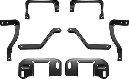 ALMULOO Front Bumper Bracket Compatible with 2009-2014 Ford F-150, 2010-2014 Lincoln Mark LT Steel Powder Coated Black Replace for FO1066181, FO1067181, FO1066178, FO1067178, FO1066179, FO1067179 in Kuwait