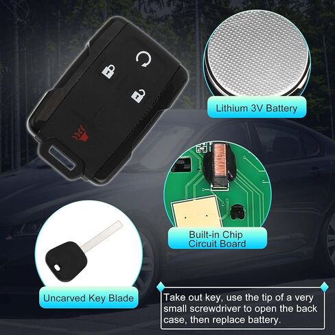 X AUTOHAUX 2 مجموعة 315 ميجا هرتز M3N-32337100 دخول بدون مفتاح عن بعد الإشعال المستجيب مفتاح فوب لشفروليه سيلفرادو لجي إم سي سييرا 2014-2019 46 رقاقة 4 أزرار 2 مجموعات in Kuwait