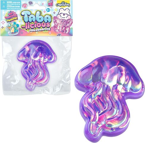 ORB Tabalicious Holographic TABA Squishy Jellyfish Toy - Cute, Sticky Jellyfish TABA Squishies with Holographic Surface - Fun Squishy Stress Ball Toys - Kawaii Sensory Fidget Toys for Kids and Adults in Saudi Arabia