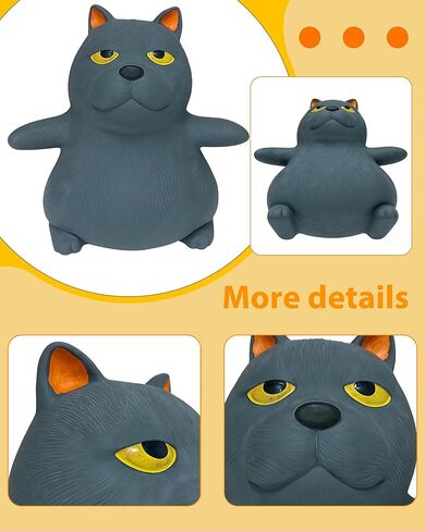 Funny Sand Filled Stress Toy，Stretchy Glue-Sand Filled Rubber Squeeze Toy，Animal Elastic Stretchable Toy Game for Stress Relief and Anxiety，Gift for Christmas (Blue cat) in Saudi Arabia