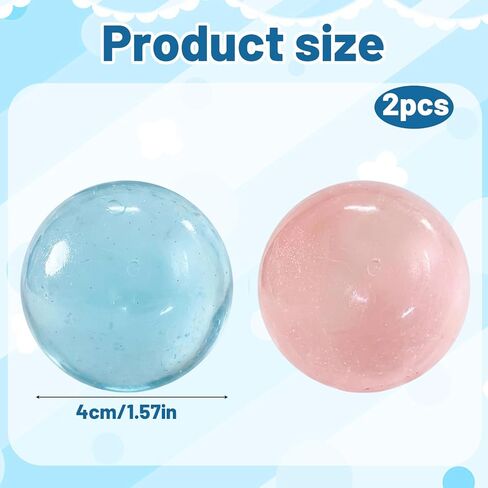 2 PCS Coconut Oil Squishy, Crunchy Squishy Sensory Tools, Handmade Stress Relief Balls for Relaxation and Focus, Two Pack in Pink and Blue Colors in Saudi Arabia