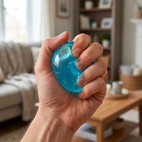 2 PCS Coconut Oil Squishy, Crunchy Squishy Sensory Tools, Handmade Stress Relief Balls for Relaxation and Focus, Two Pack in Pink and Blue Colors in Saudi Arabia