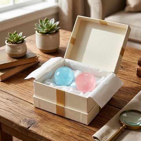 2 PCS Coconut Oil Squishy, Crunchy Squishy Sensory Tools, Handmade Stress Relief Balls for Relaxation and Focus, Two Pack in Pink and Blue Colors in Saudi Arabia