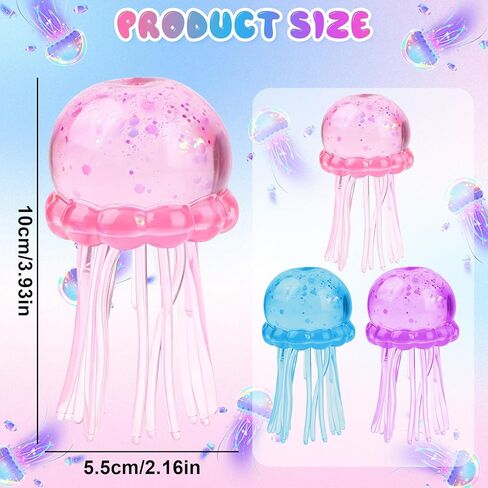 Jellyfish Squeeze Toys, Relieve Stress, Slow Rise Squishy, Ultra Moldable Stress Relief Sensory Toy for Adults (Orange) in Saudi Arabia