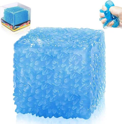 Squishy Stress Cube for Kids Adults, Slow-Rising Sensory Fidget Cube Toy, Malt Sugar Squishy Cube Squeeze Toy for Stress Relief for Birthdays and Party Favors (Pink) in Saudi Arabia