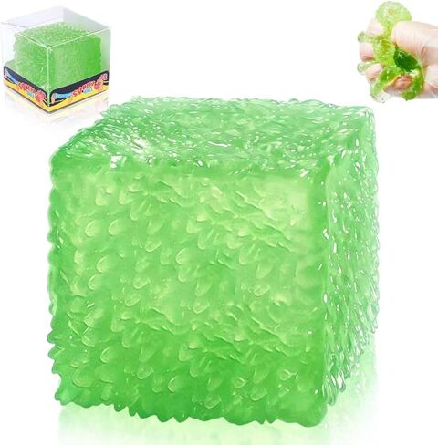 Squishy Stress Cube for Kids Adults, Slow-Rising Sensory Fidget Cube Toy, Malt Sugar Squishy Cube Squeeze Toy for Stress Relief for Birthdays and Party Favors (Pink) in Saudi Arabia