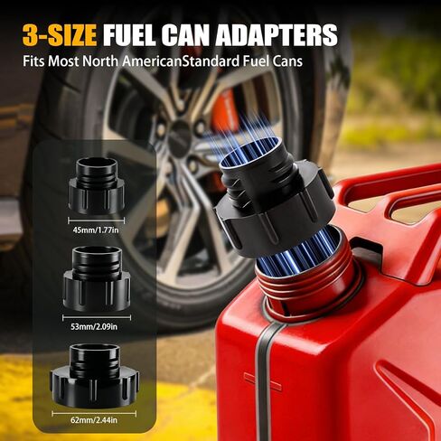 Cordless Fuel Transfer Pump with Auto Stop, 3.2 GPM Flow Rate, Portable Fuel Pump Compatible with DeWalt 20V and Milwaukee 18V Batteries, 3 Adapters for Diesel and Gasoline, Bare Tool in Saudi Arabia