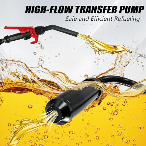 Cordless Fuel Transfer Pump with Auto Stop, 3.2 GPM Flow Rate, Portable Fuel Pump Compatible with DeWalt 20V and Milwaukee 18V Batteries, 3 Adapters for Diesel and Gasoline, Bare Tool in Saudi Arabia