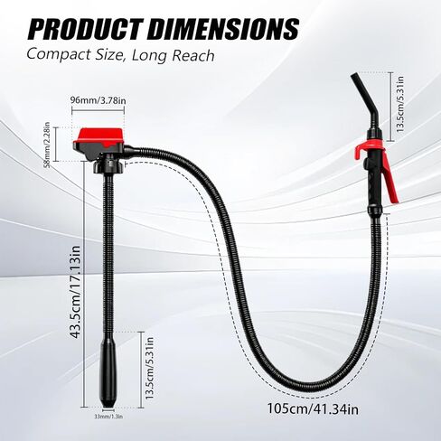 Cordless Fuel Transfer Pump with Auto Stop, 3.2 GPM Flow Rate, Portable Fuel Pump Compatible with DeWalt 20V and Milwaukee 18V Batteries, 3 Adapters for Diesel and Gasoline, Bare Tool in Saudi Arabia
