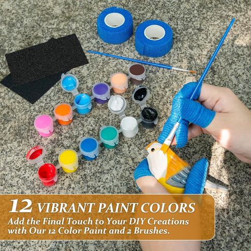 Wood Carving Kit, 44Pcs Wood Carving Tools with 4 Style Templates & 12 Color Paint Set & Bee Wax, Wood Whittling Knives Set 4pcs Whittling Knives & 5pcs Detail Knives for Beginners and Hobbyists in Kuwait