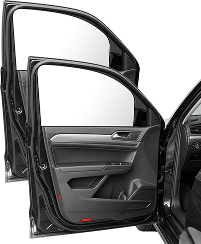 Car Window Shades,Car Accessories Magnetic Side Window Covers,Sun Blocker and UV Protector for Baby, Kids,Automotive Double Layer Curtain,Suitable for Most Car (Black, Front+Rear) in Kuwait