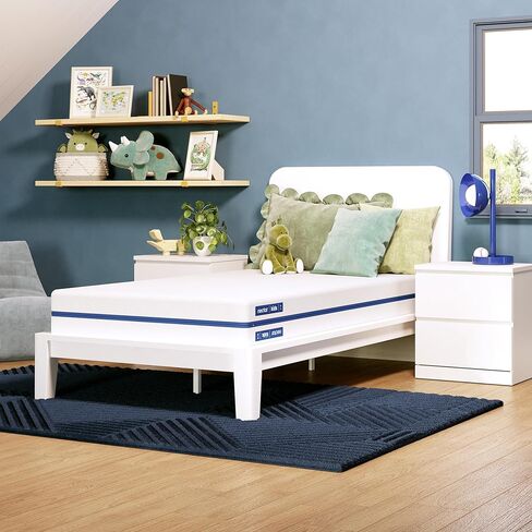 Nectar Kids Twin Mattress 8" - 2-Sided Design for Growing Children - Machine Washable Cooling Cover - Pressure Relieving Memory Foam - Fiberglass Free - 365 Night Trial in Saudi Arabia