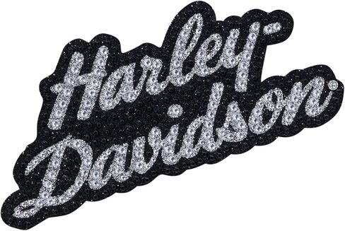 CHROMA 026557 Harley-Davidson Bling H-D Script Vinyl Decal - Black/Silver - 6 x 8 in. in Saudi Arabia