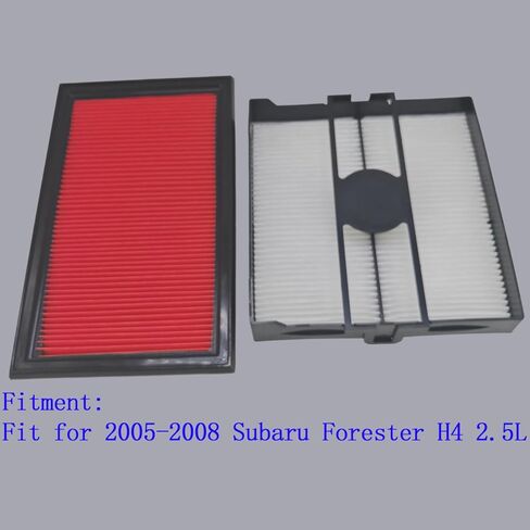 Engine & Cabin Air Filter Fit for 2005-2008 Subaru Forester H4 2.5L Replace 16546-AA020 72880-SA000 16546AA020 72880SA000 in Kuwait