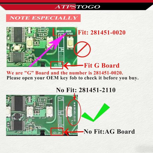 DIY Key Fob Replacement Kit Fits for Toyota Camry 2012-2017 / Avalon 2013-2016 / Corolla 2015-2018 Keyless Entry Smart Remote Control HYQ14FBA 281451-0020 G Board in Saudi Arabia