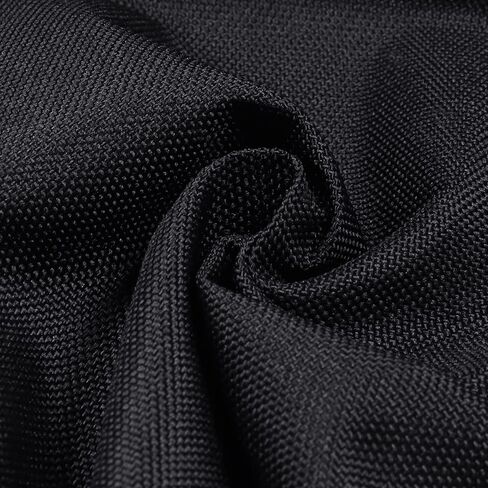 Soft Waterproof Canvas Fabric PU Backing, 600 Denier Ripstop UV Protection 48 x 60 Inch Canvas Cordura Fabric for Outdoor/Indoor, DIY Crafts, Bags, Awning, Marine, Furniture Cover(Black) in Kuwait
