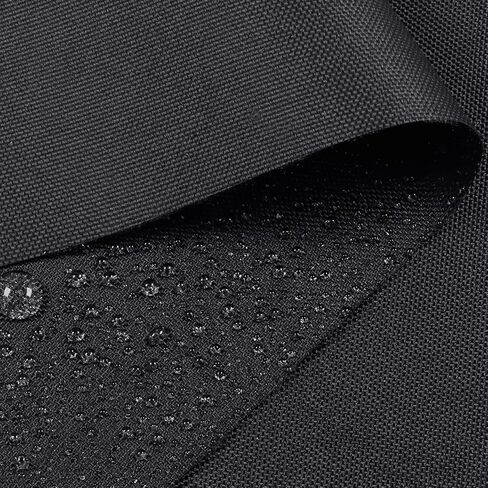 Soft Waterproof Canvas Fabric PU Backing, 600 Denier Ripstop UV Protection 48 x 60 Inch Canvas Cordura Fabric for Outdoor/Indoor, DIY Crafts, Bags, Awning, Marine, Furniture Cover(Black) in Kuwait