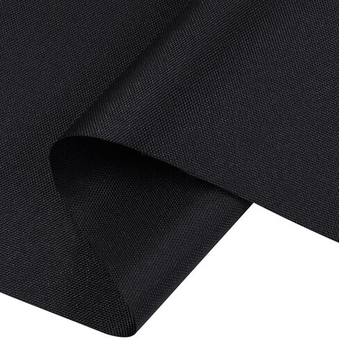 Soft Waterproof Canvas Fabric PU Backing, 600 Denier Ripstop UV Protection 48 x 60 Inch Canvas Cordura Fabric for Outdoor/Indoor, DIY Crafts, Bags, Awning, Marine, Furniture Cover(Black) in Kuwait