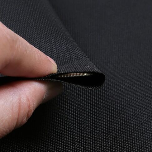 Soft Waterproof Canvas Fabric PU Backing, 600 Denier Ripstop UV Protection 48 x 60 Inch Canvas Cordura Fabric for Outdoor/Indoor, DIY Crafts, Bags, Awning, Marine, Furniture Cover(Black) in Kuwait