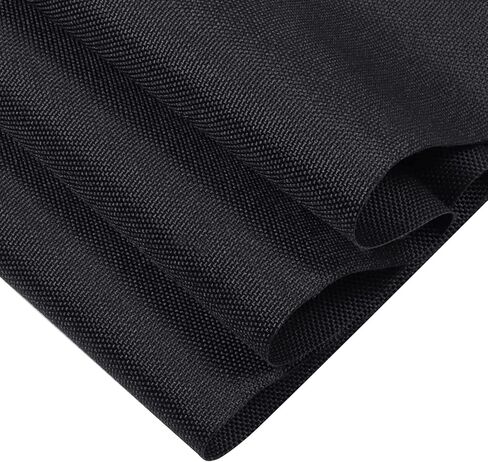 Soft Waterproof Canvas Fabric PU Backing, 600 Denier Ripstop UV Protection 48 x 60 Inch Canvas Cordura Fabric for Outdoor/Indoor, DIY Crafts, Bags, Awning, Marine, Furniture Cover(Black) in Kuwait
