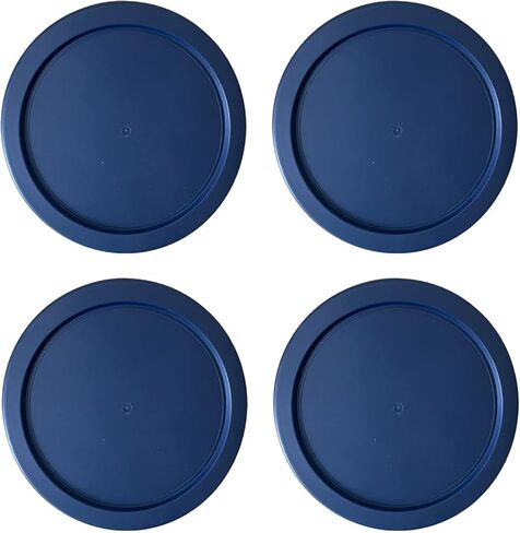 Replacement Lids fits Pyrex 1-Cup (4" Smallest Size) Glass Food Storage Container Bowls, 4-Inch Plastic Round Lids Covers for Pyrex 7202-PC, Airtight & Leakproof (10-Pack, Blue) in Saudi Arabia