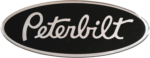1pc Replacement for Peterbilt Decal 3D Badge Emblem Genuine Size Epoxy Cab Stick New (Silver Black) in Saudi Arabia