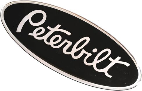 1pc Replacement for Peterbilt Decal 3D Badge Emblem Genuine Size Epoxy Cab Stick New (Silver Black) in Saudi Arabia