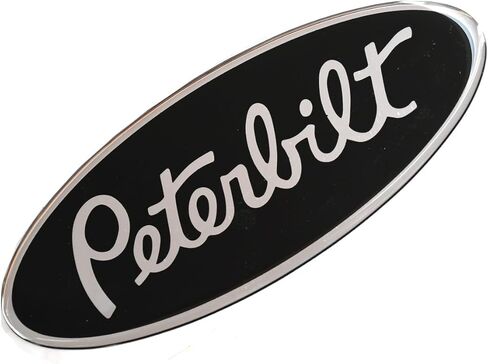 1pc Replacement for Peterbilt Decal 3D Badge Emblem Genuine Size Epoxy Cab Stick New (Silver Black) in Saudi Arabia