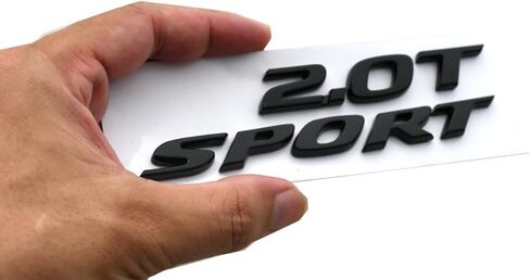Set 2.0T Sport Emblems Car Badge Letter Logo Replacement for 2018-2021 Car 2.0T Sport 08F20-TVA-100D (Glossy Black) in Kuwait