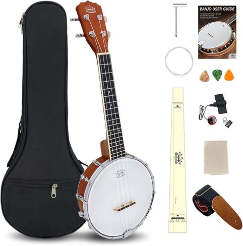 Banjo 5 String Portable Full Size 38 Inch Banjo Kit with Carrying Bag Extra Strings Starp Finger Picks Wrench for Adults Beginners in Saudi Arabia