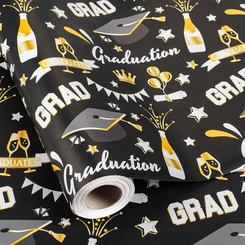Yarcony Father's Day Wrapping Paper Roll, Funny Mustaches Tie Hat and Super Dad Blue Gift Wrap for Fathers Day, Birthday, Daddy, Step-Dad Boyfriend (Mini Roll, 17 In x 16.5 Ft) in Saudi Arabia